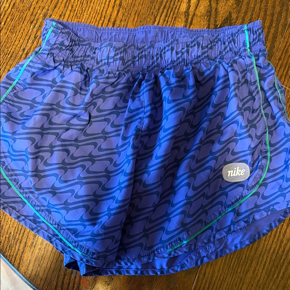 Nike purple and Black Wave Pattern Shorts